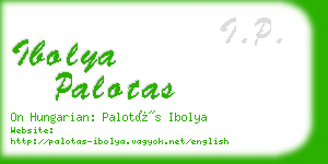 ibolya palotas business card